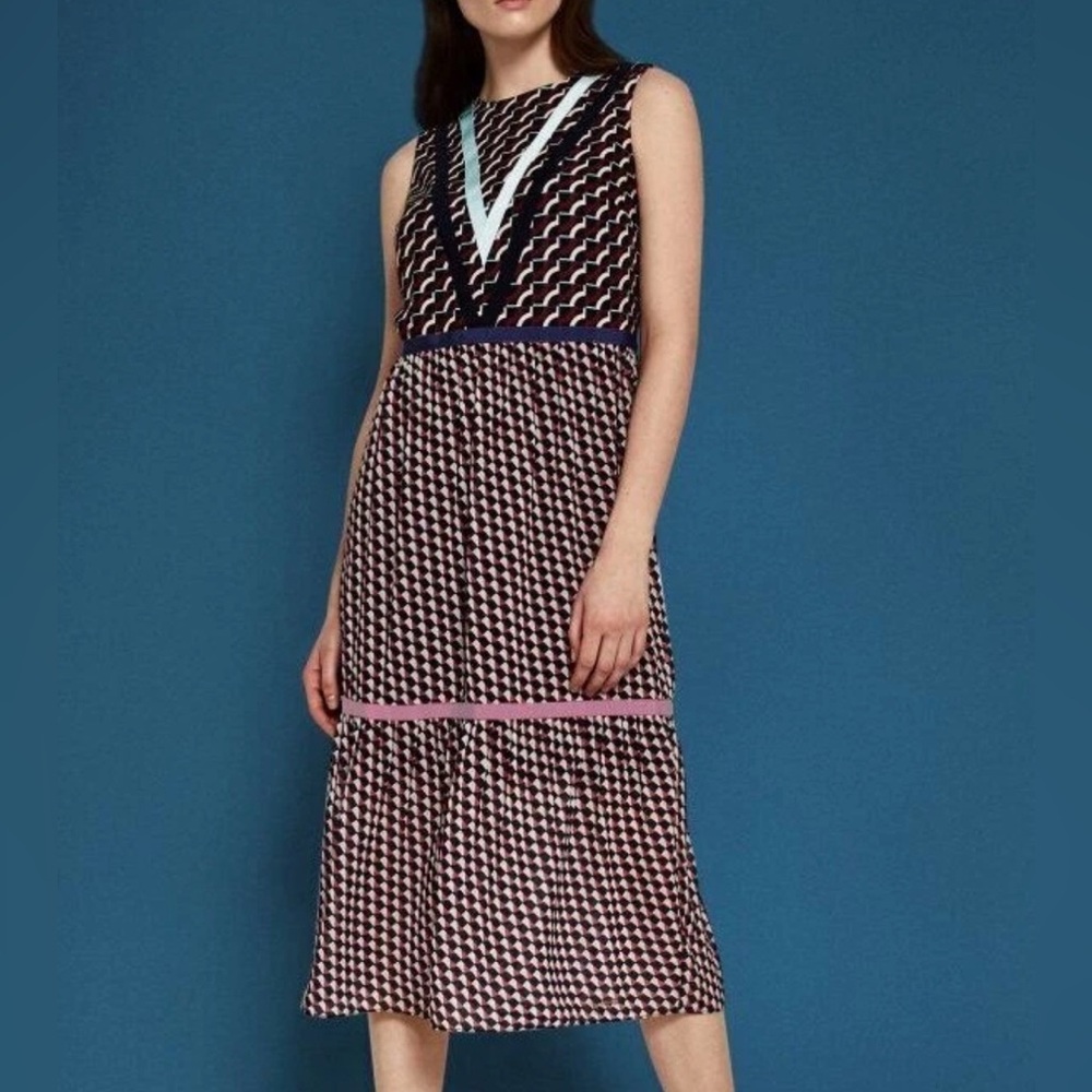 Ted Baker London A line midi dress size 3 US 8